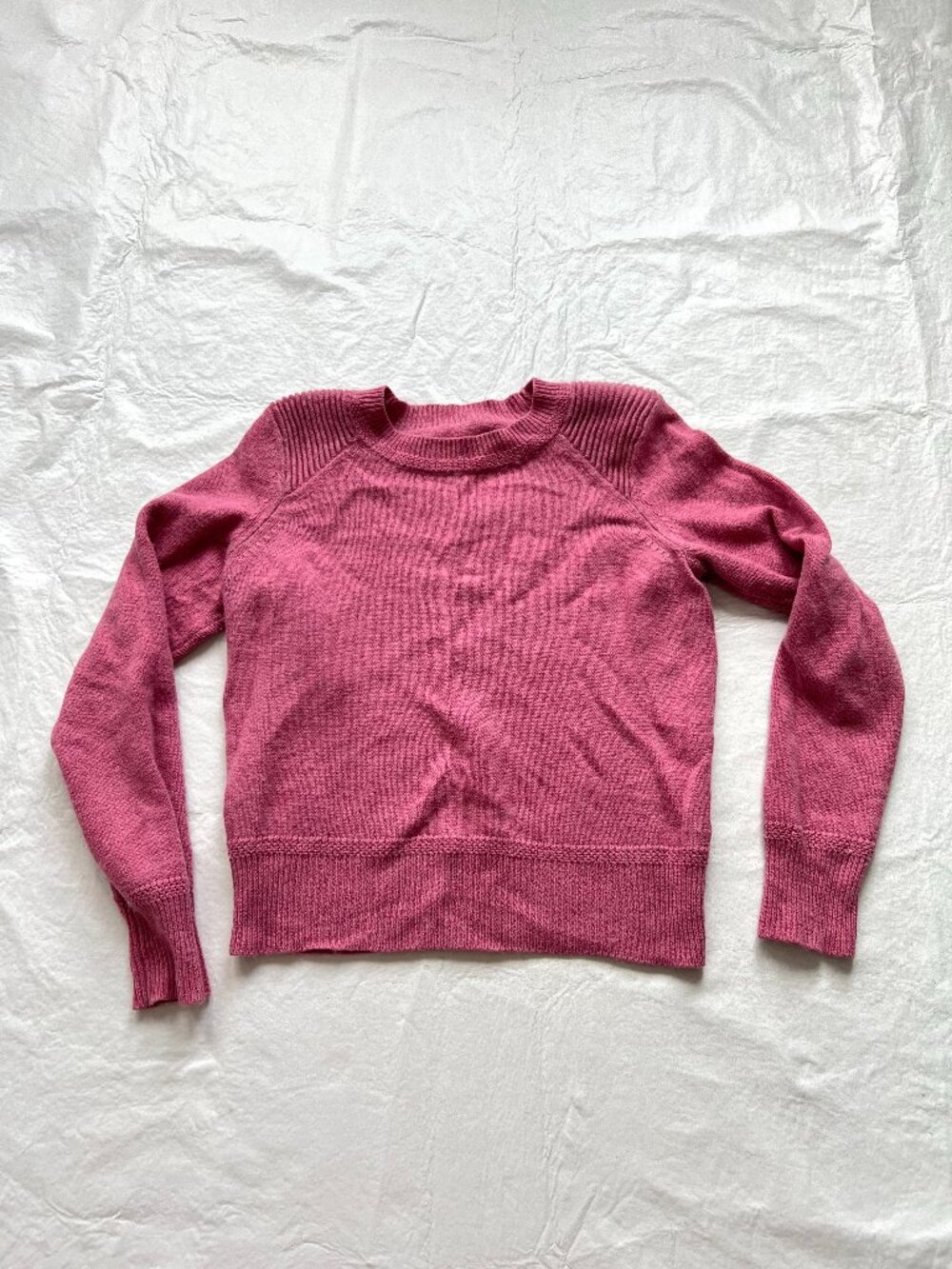 Isabel Marant Etoile sweater pink ribbed pullover crewneck 38 US 6 cotton wool